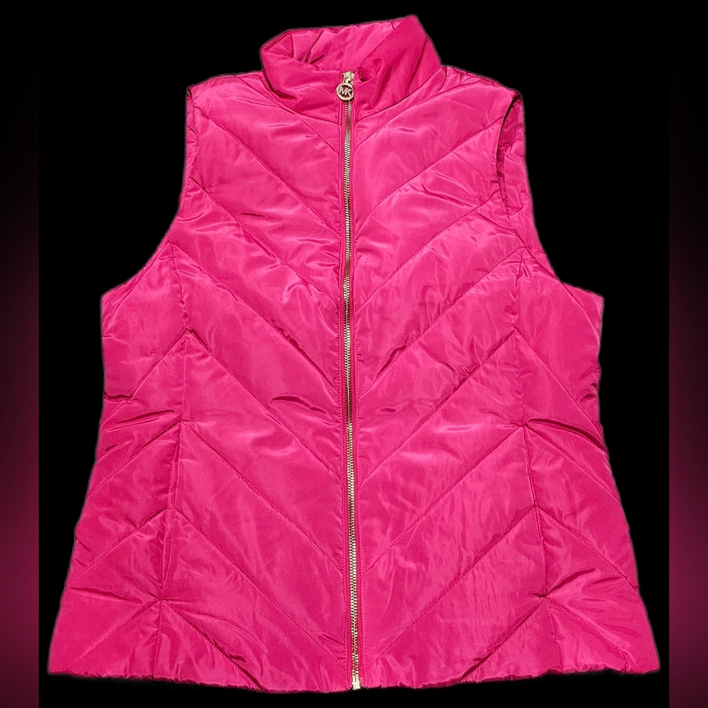 Michael Kors Fuchsia Quilted Vest
